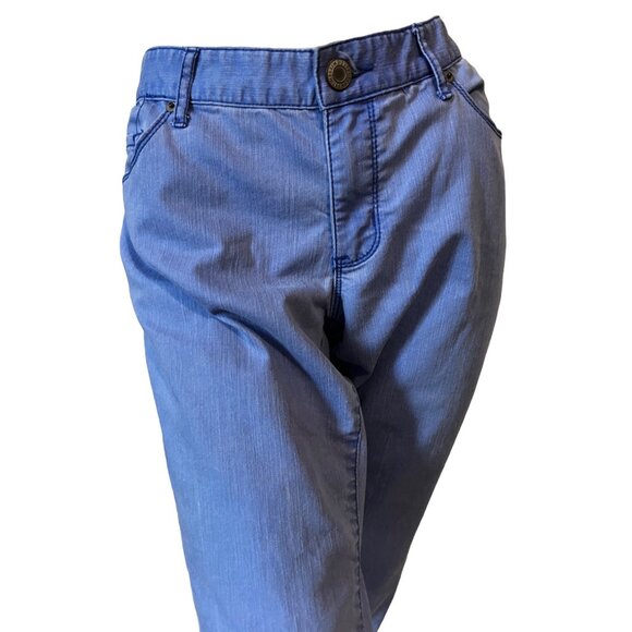 Mossimo Low Rise Cropped Blue Jeans Sz 15 Low Rise Ankle Skinny Blue Pants with - Picture 4 of 9